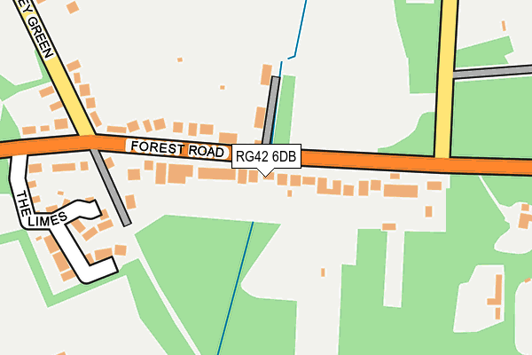 RG42 6DB map - OS OpenMap – Local (Ordnance Survey)