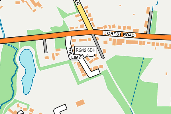 RG42 6DH map - OS OpenMap – Local (Ordnance Survey)