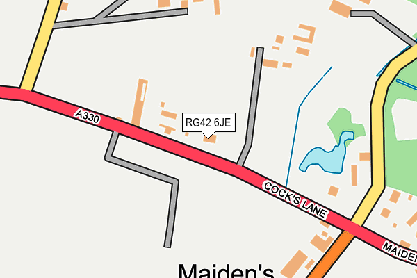 RG42 6JE map - OS OpenMap – Local (Ordnance Survey)