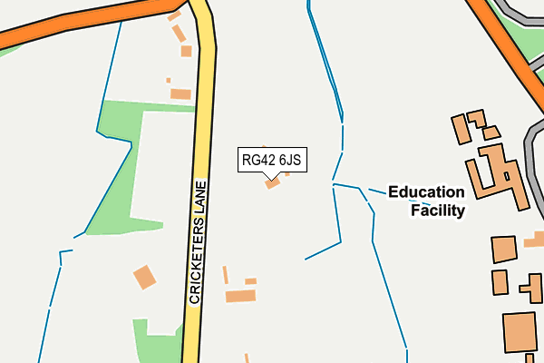RG42 6JS map - OS OpenMap – Local (Ordnance Survey)