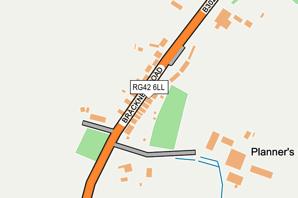 RG42 6LL map - OS OpenMap – Local (Ordnance Survey)