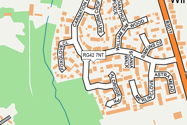 RG42 7NT map - OS OpenMap – Local (Ordnance Survey)