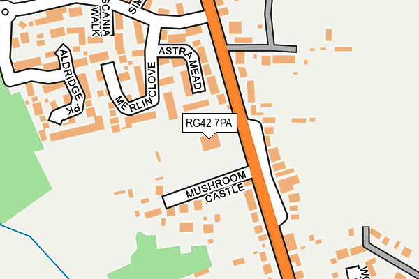 RG42 7PA map - OS OpenMap – Local (Ordnance Survey)