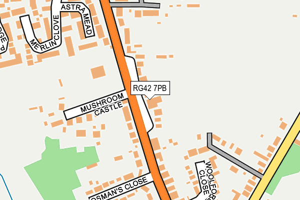RG42 7PB map - OS OpenMap – Local (Ordnance Survey)