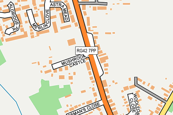 RG42 7PP map - OS OpenMap – Local (Ordnance Survey)