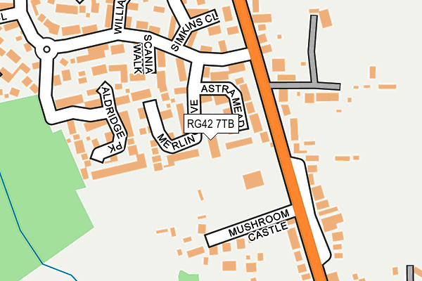 RG42 7TB map - OS OpenMap – Local (Ordnance Survey)
