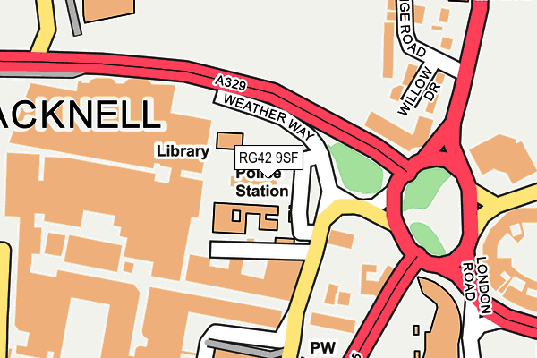 RG42 9SF map - OS OpenMap – Local (Ordnance Survey)