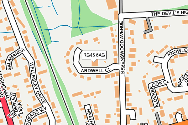 RG45 6AG map - OS OpenMap – Local (Ordnance Survey)