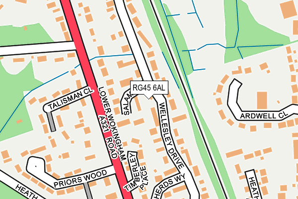 RG45 6AL map - OS OpenMap – Local (Ordnance Survey)