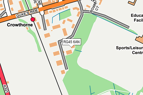 RG45 6AN map - OS OpenMap – Local (Ordnance Survey)
