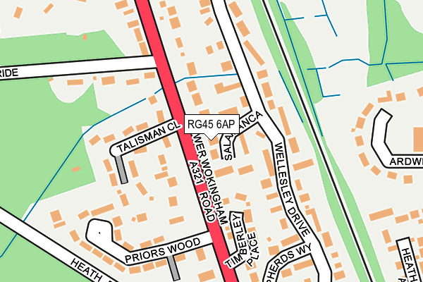 RG45 6AP map - OS OpenMap – Local (Ordnance Survey)
