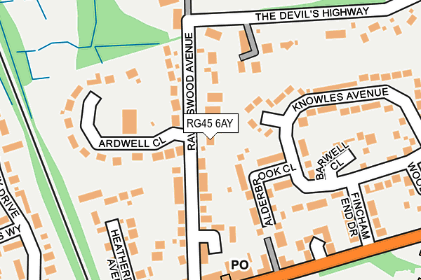 RG45 6AY map - OS OpenMap – Local (Ordnance Survey)