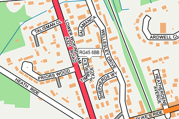 RG45 6BB map - OS OpenMap – Local (Ordnance Survey)