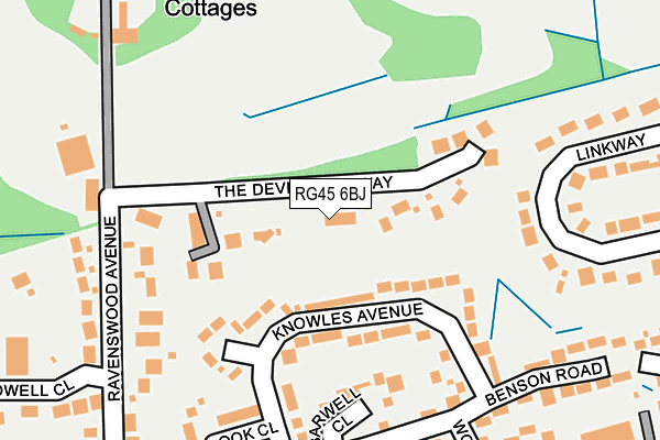 RG45 6BJ map - OS OpenMap – Local (Ordnance Survey)
