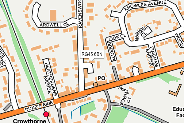 RG45 6BN map - OS OpenMap – Local (Ordnance Survey)