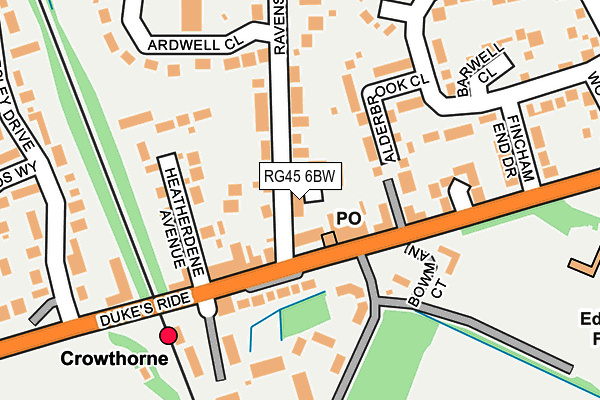 RG45 6BW map - OS OpenMap – Local (Ordnance Survey)