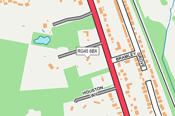 RG45 6BX map - OS OpenMap – Local (Ordnance Survey)