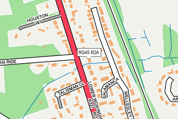 RG45 6DA map - OS OpenMap – Local (Ordnance Survey)