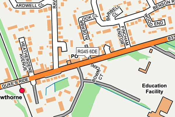 RG45 6DE map - OS OpenMap – Local (Ordnance Survey)