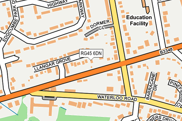 RG45 6DN map - OS OpenMap – Local (Ordnance Survey)