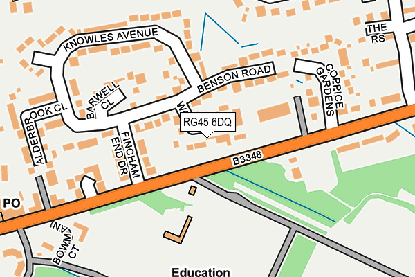 RG45 6DQ map - OS OpenMap – Local (Ordnance Survey)