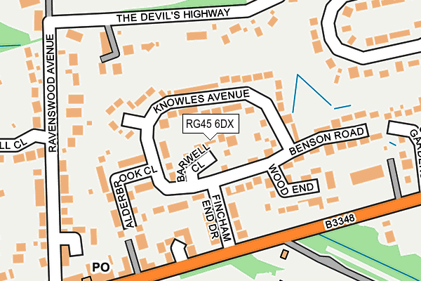 RG45 6DX map - OS OpenMap – Local (Ordnance Survey)
