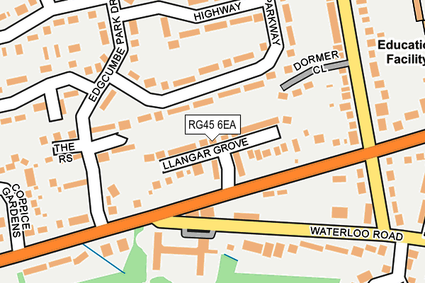 RG45 6EA map - OS OpenMap – Local (Ordnance Survey)