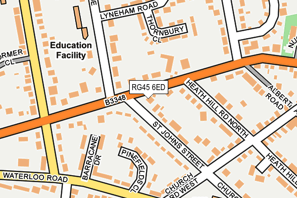 RG45 6ED map - OS OpenMap – Local (Ordnance Survey)