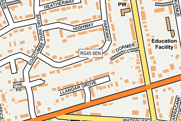 RG45 6EN map - OS OpenMap – Local (Ordnance Survey)