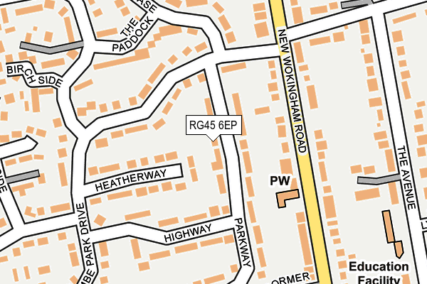 RG45 6EP map - OS OpenMap – Local (Ordnance Survey)