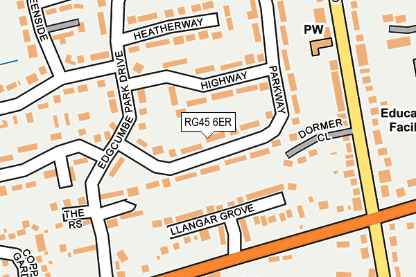 RG45 6ER map - OS OpenMap – Local (Ordnance Survey)
