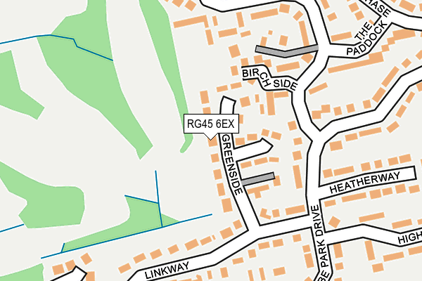 RG45 6EX map - OS OpenMap – Local (Ordnance Survey)