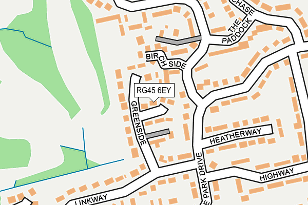 RG45 6EY map - OS OpenMap – Local (Ordnance Survey)