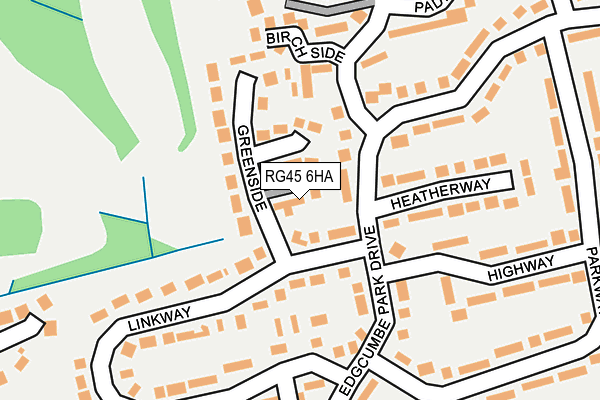 RG45 6HA map - OS OpenMap – Local (Ordnance Survey)