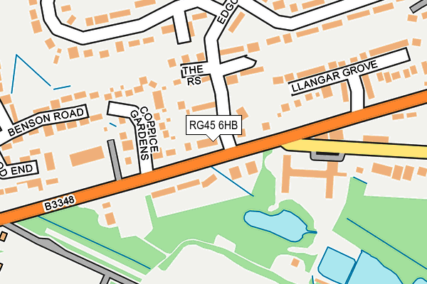 RG45 6HB map - OS OpenMap – Local (Ordnance Survey)