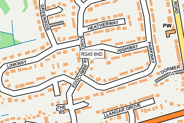 RG45 6HD map - OS OpenMap – Local (Ordnance Survey)