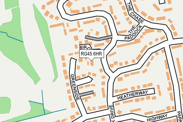 RG45 6HR map - OS OpenMap – Local (Ordnance Survey)