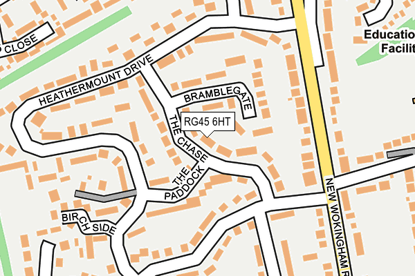 RG45 6HT map - OS OpenMap – Local (Ordnance Survey)