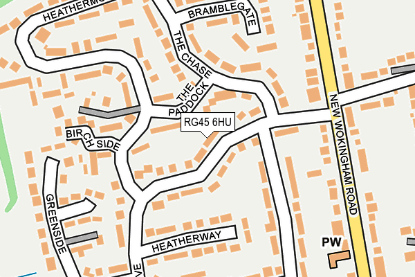 RG45 6HU map - OS OpenMap – Local (Ordnance Survey)