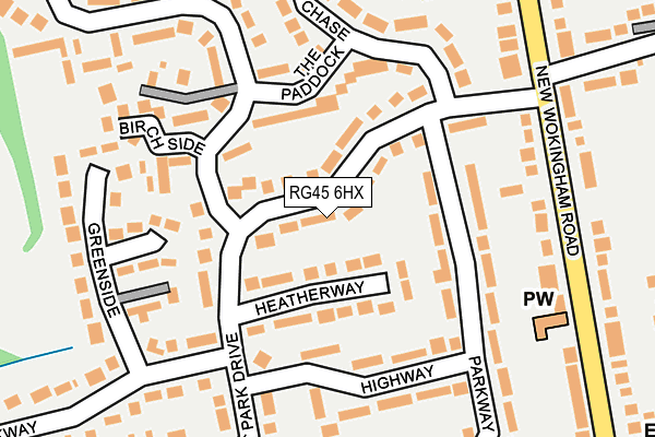 RG45 6HX map - OS OpenMap – Local (Ordnance Survey)