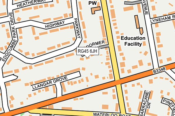 RG45 6JH map - OS OpenMap – Local (Ordnance Survey)