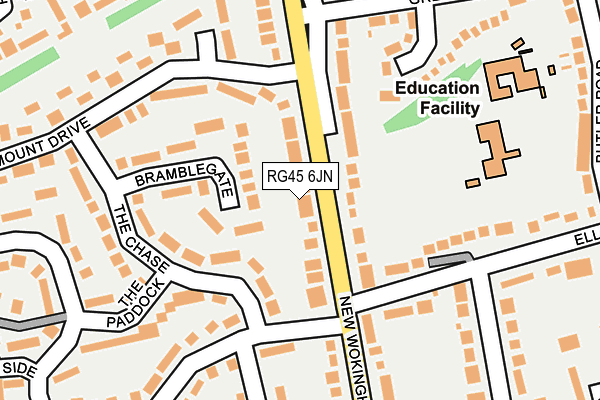 RG45 6JN map - OS OpenMap – Local (Ordnance Survey)