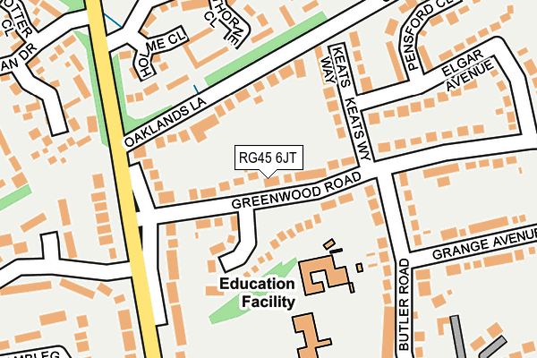 RG45 6JT map - OS OpenMap – Local (Ordnance Survey)