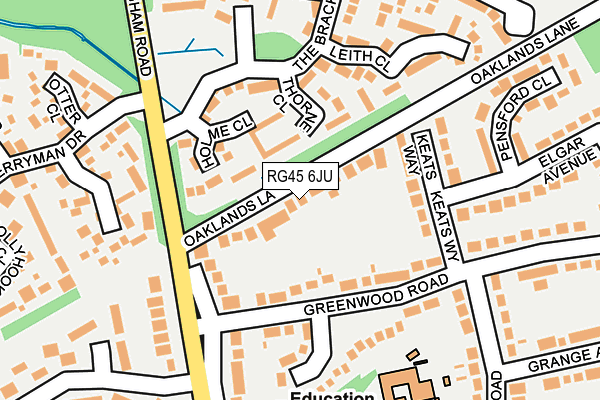 RG45 6JU map - OS OpenMap – Local (Ordnance Survey)