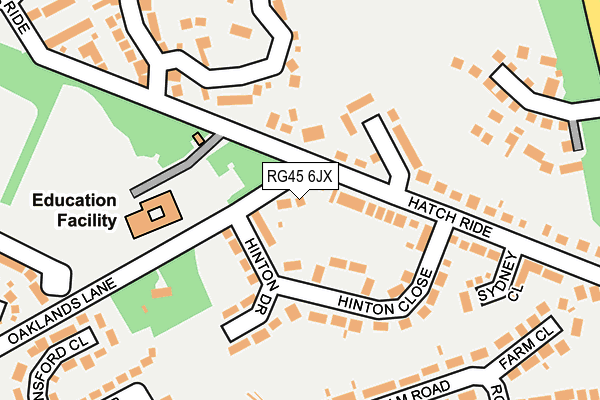 RG45 6JX map - OS OpenMap – Local (Ordnance Survey)