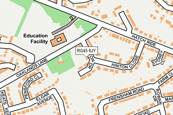 RG45 6JY map - OS OpenMap – Local (Ordnance Survey)