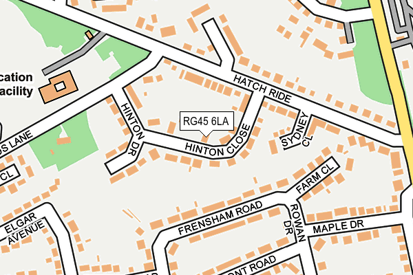 RG45 6LA map - OS OpenMap – Local (Ordnance Survey)