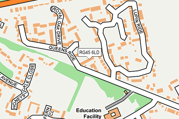 RG45 6LD map - OS OpenMap – Local (Ordnance Survey)