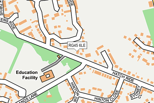 RG45 6LE map - OS OpenMap – Local (Ordnance Survey)