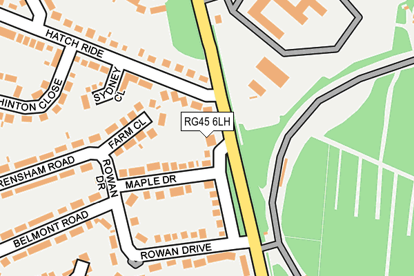 RG45 6LH map - OS OpenMap – Local (Ordnance Survey)